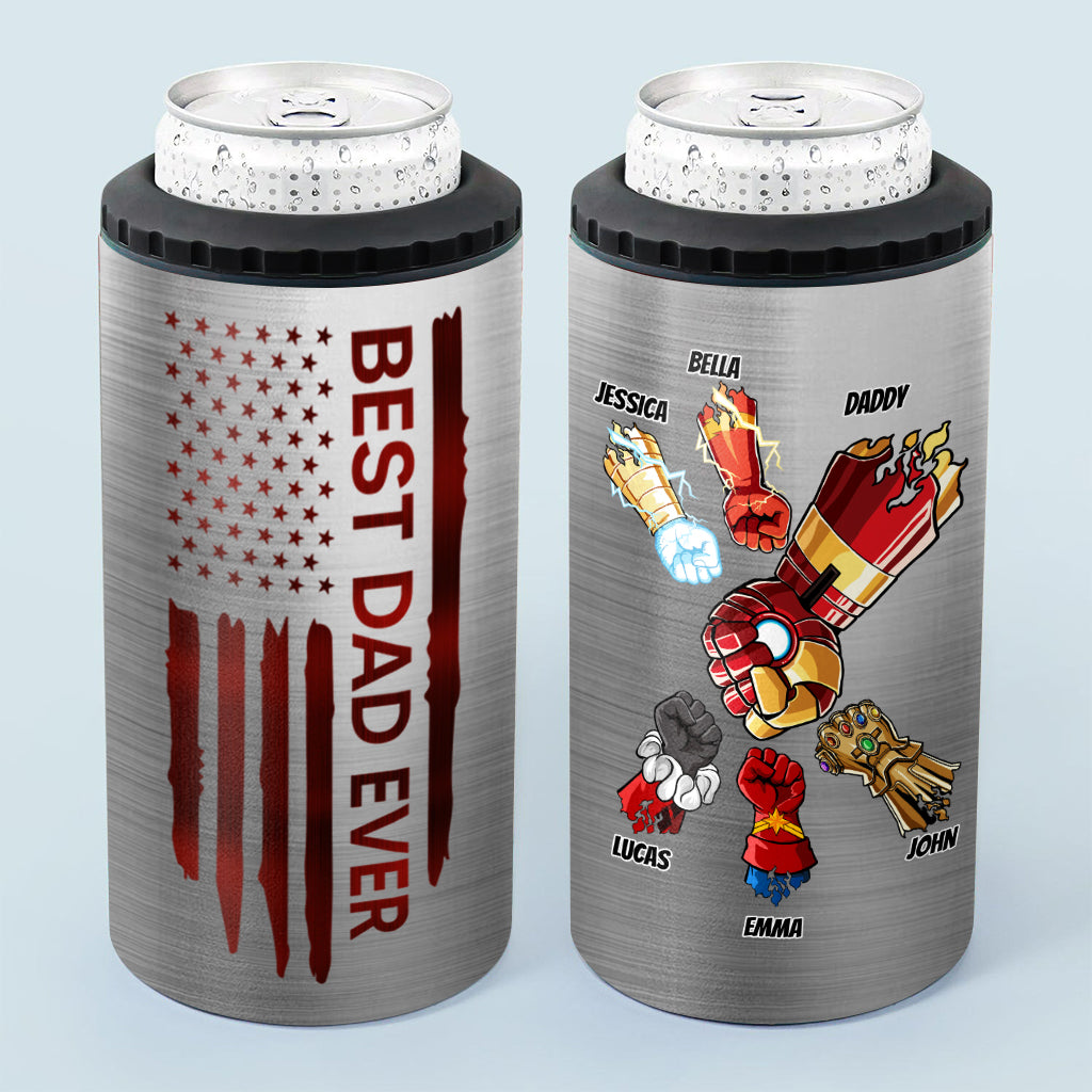 Best Dad Ever - Personalized Father Can Cooler