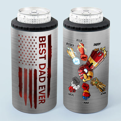 Best Dad Ever - Personalized Father Can Cooler