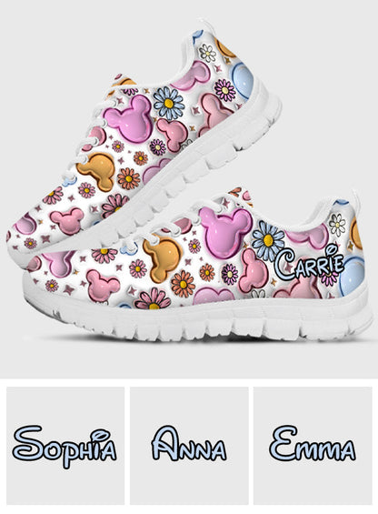 Floral Style - Personalized Mouse Sneakers