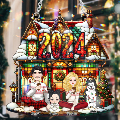 This Is Us - Personalized Family Window Hanging Suncatcher Ornament