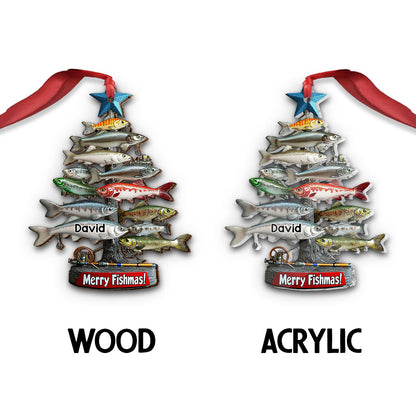 Merry Fishmas - Personalized Fishing Ornament