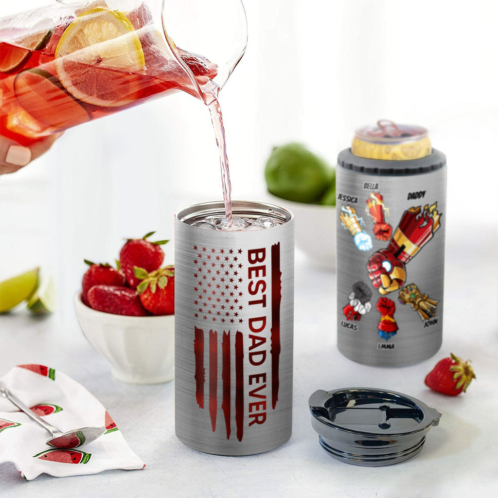 Best Dad Ever - Personalized Father Can Cooler