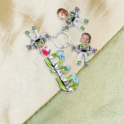 Best Dad Ever - Personalized Father Keychain with Charms