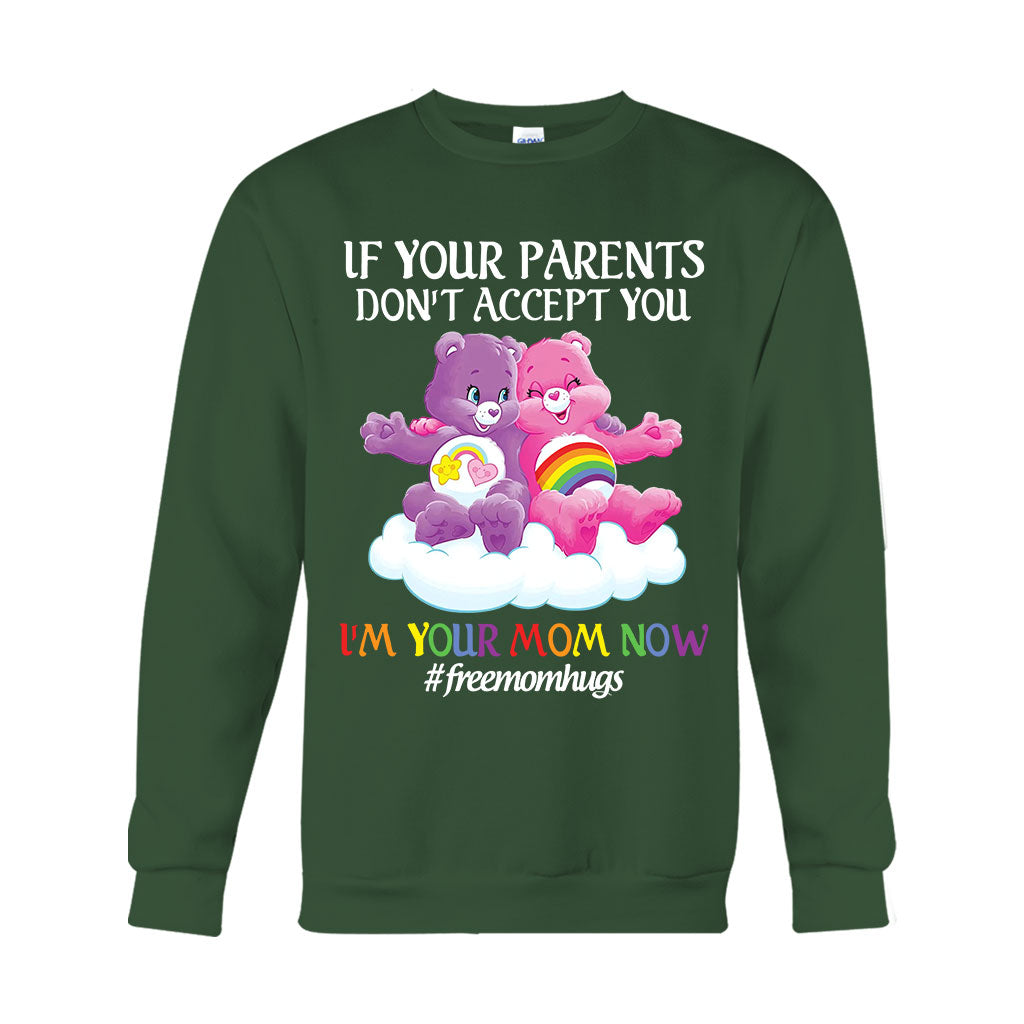 Free Mom Hugs - LGBT Support T-shirt And Hoodie