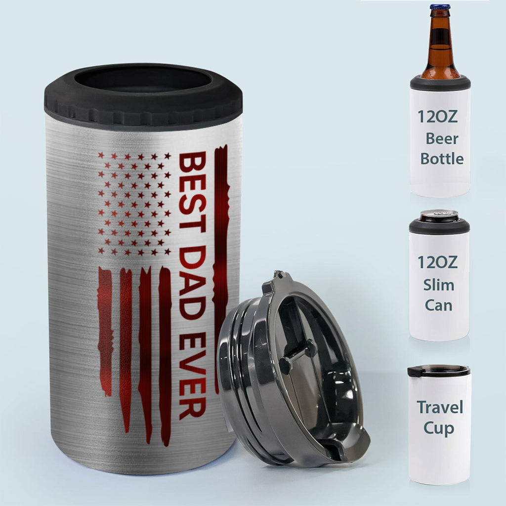 Best Dad Ever - Personalized Father Can Cooler