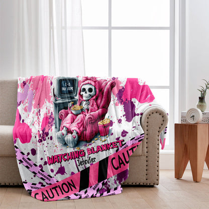 This Is My True Crime Watching Blanket - Personalized Blanket