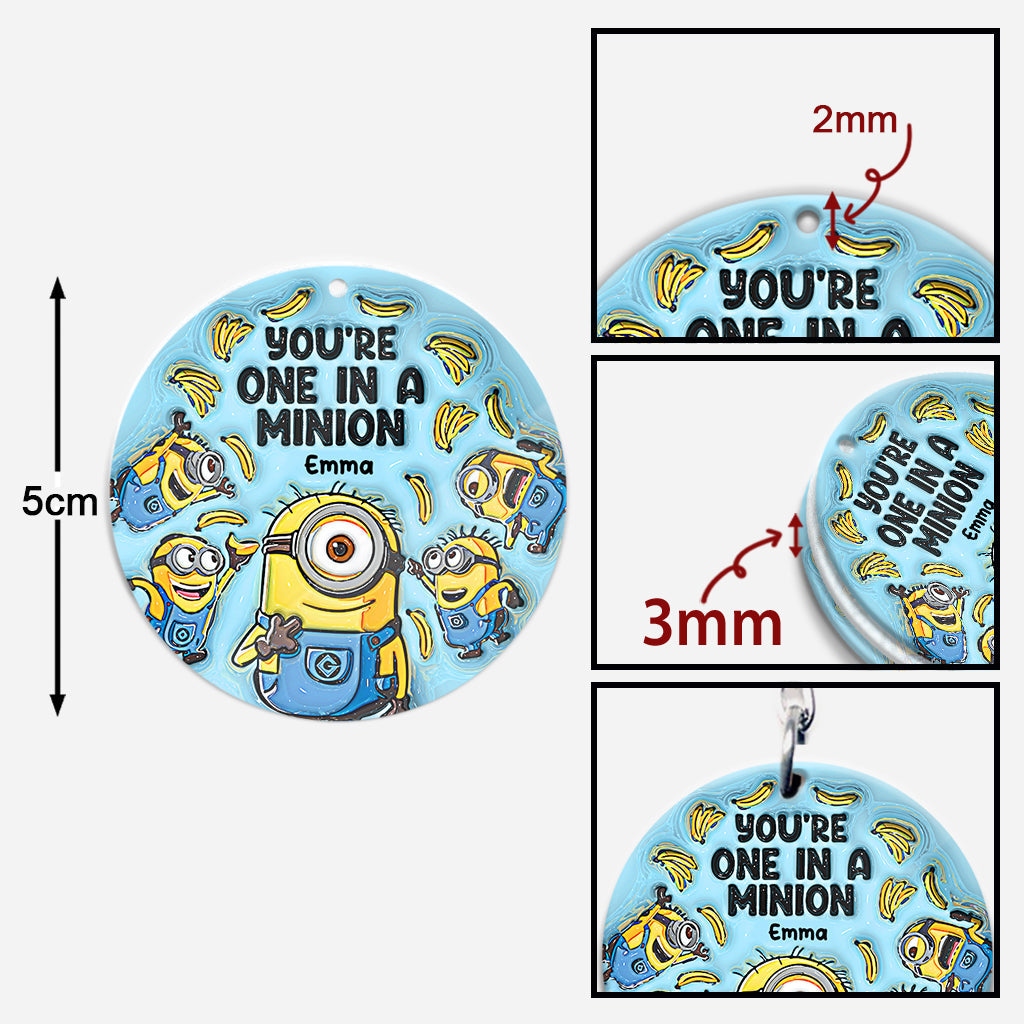 One In A Minion - Personalized Keychain