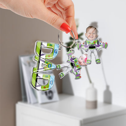 Best Dad Ever - Personalized Father Keychain with Charms