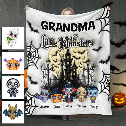 Grandma Of Little Nightmares - Personalized Grandma Blanket
