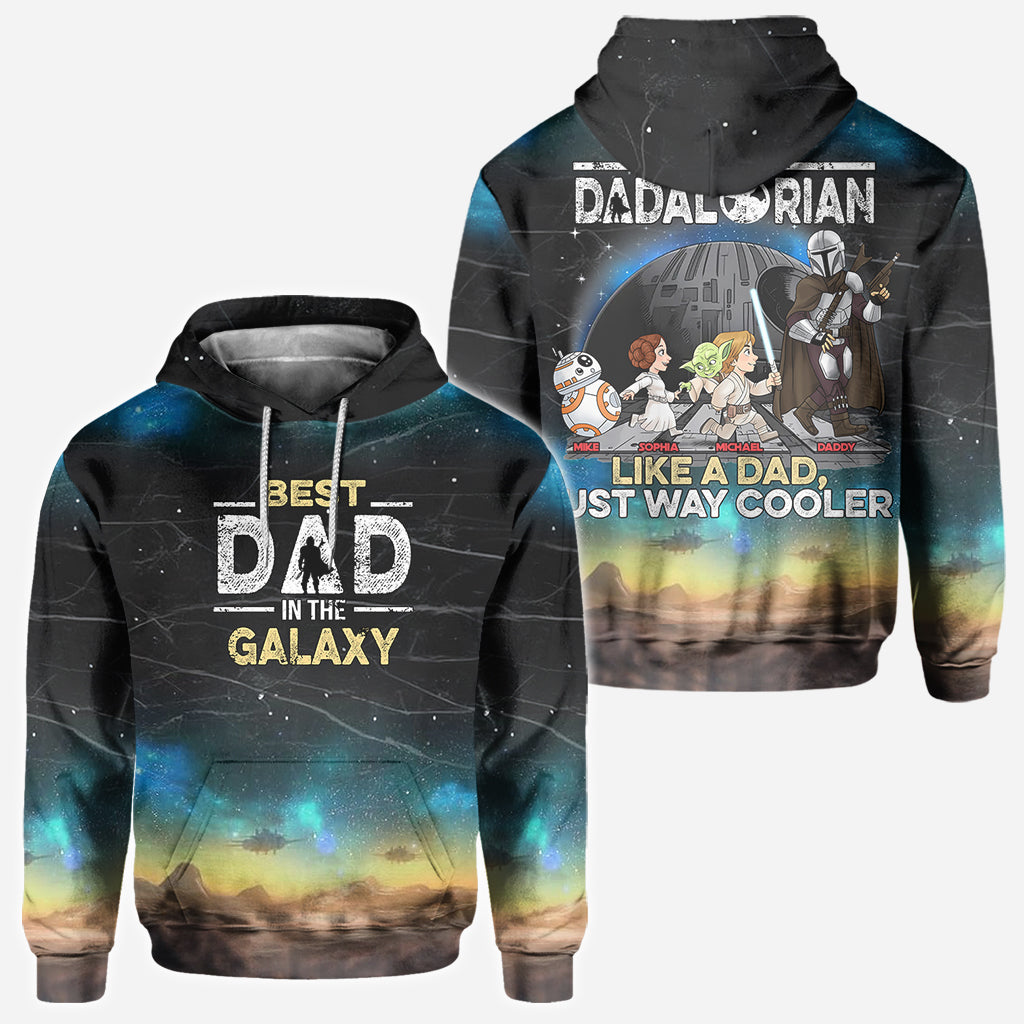 Best Dad In The Galaxy - Personalized The Force All Over Shirt