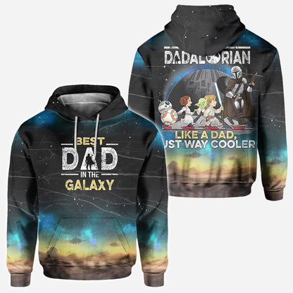 Best Dad In The Galaxy - Personalized The Force All Over Shirt