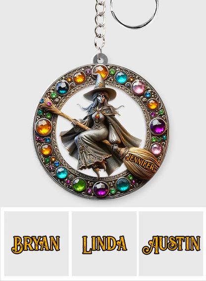 Beautiful Witch - Personalized Witch Keychain