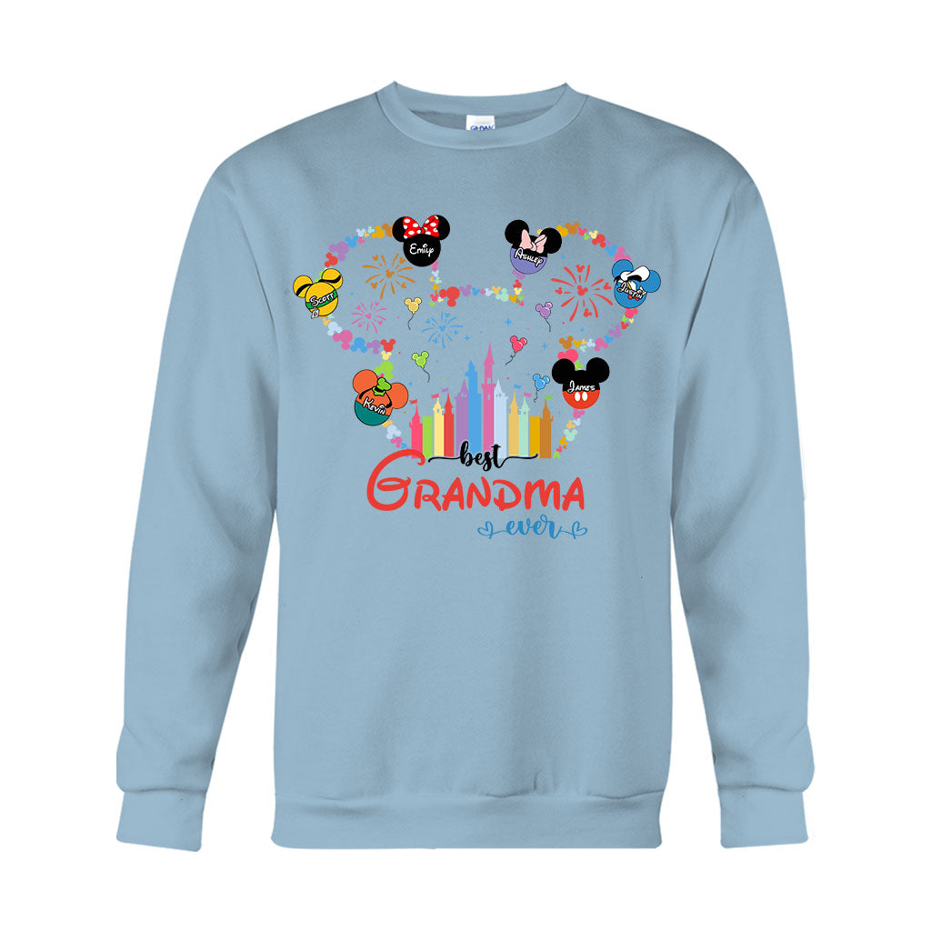 Best Grandma Mom Ever - Personalized Mouse T-shirt And Hoodie