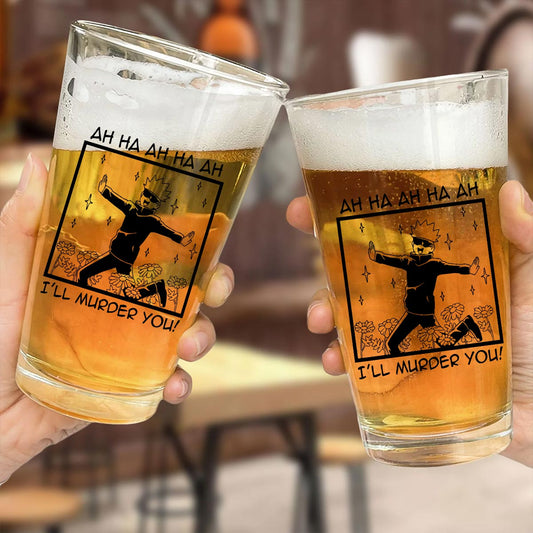 Anime Funny Ah Ha Ha - Beer Glass