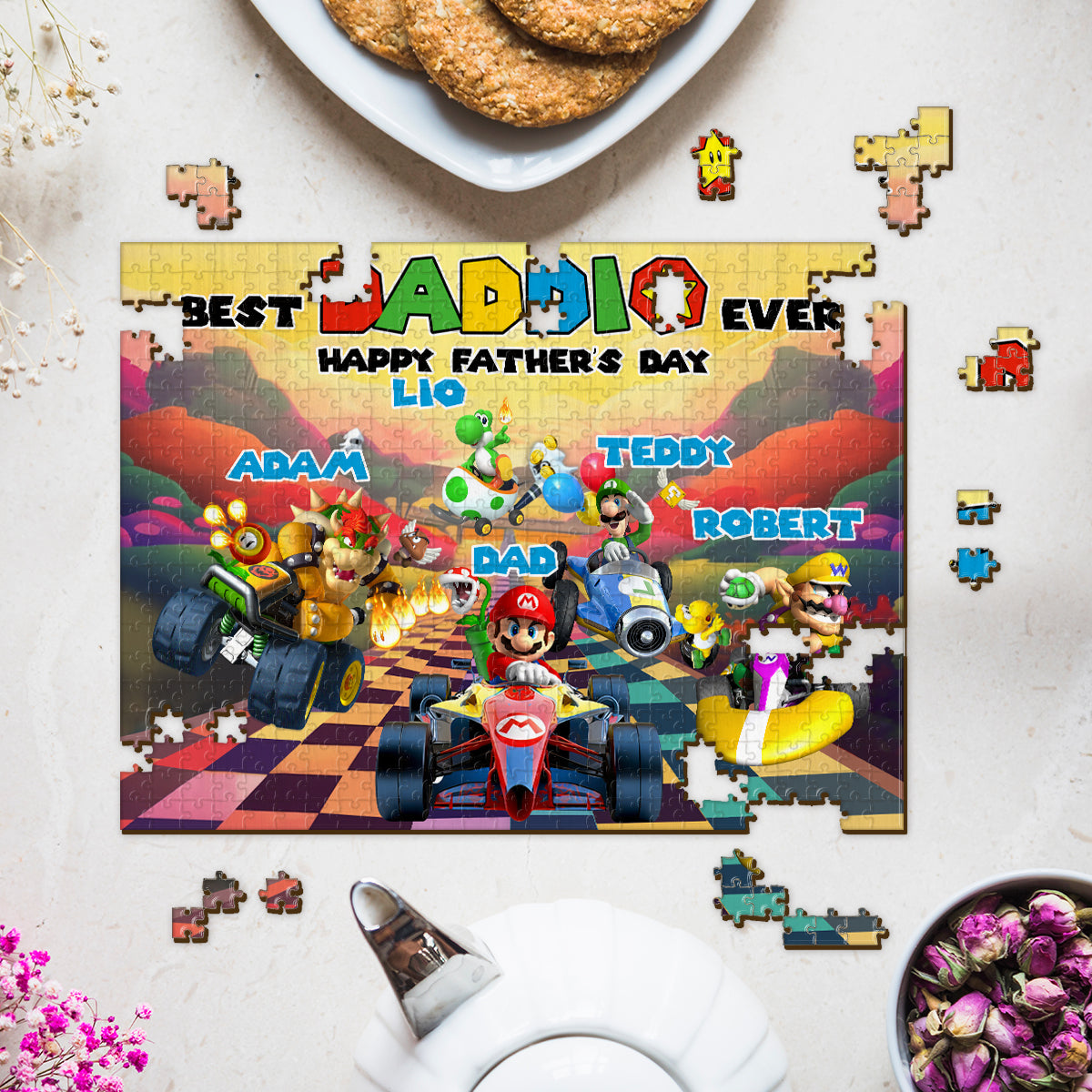 Best Dad Ever Happy Father's Day - Personalized Super Plumber Jigsaw Puzzle