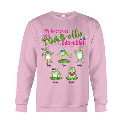 My Grandkids Are Toad-ally - Personalized Grandma T-shirt And Hoodie