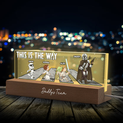 The Dadalorian This Is The Way - Personalized The Force Custom LED Night Light