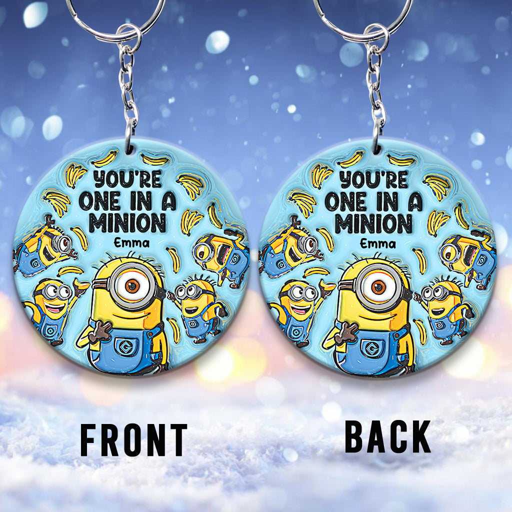 One In A Minion - Personalized Keychain