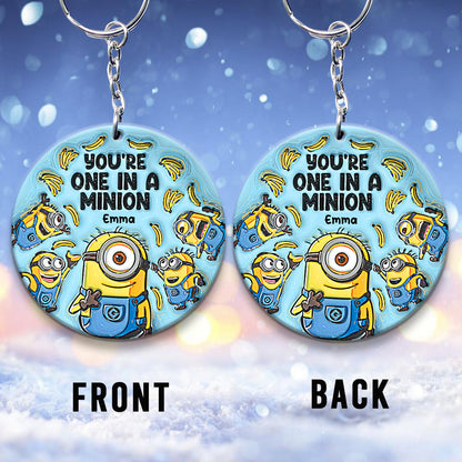 One In A Minion - Personalized Keychain