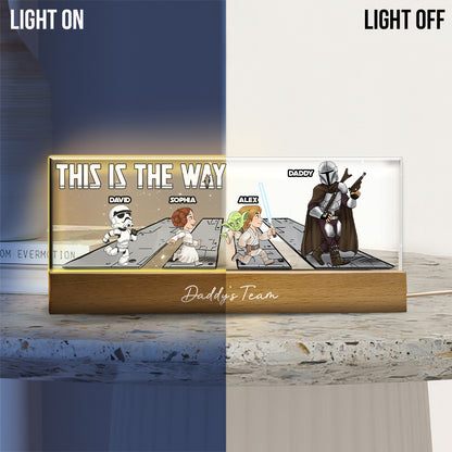 The Dadalorian This Is The Way - Personalized The Force Custom LED Night Light