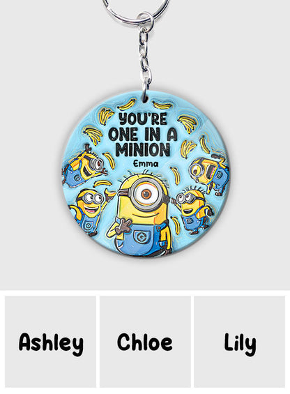 One In A Minion - Personalized Keychain