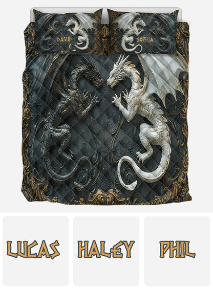Love Dragons - Personalized Dragon Quilt Set