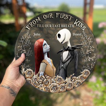 From Our First Kiss - Personalized Nightmare Round Shaped Stone