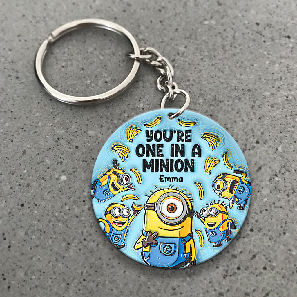 One In A Minion - Personalized Keychain