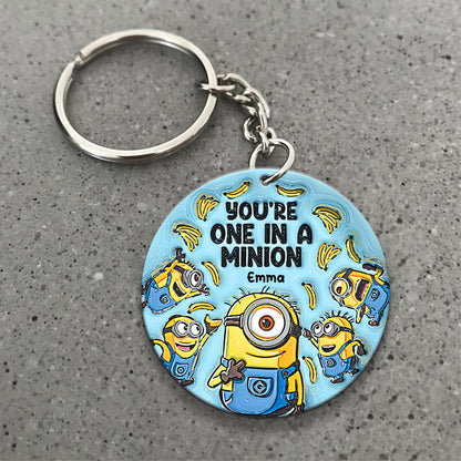 One In A Minion - Personalized Keychain