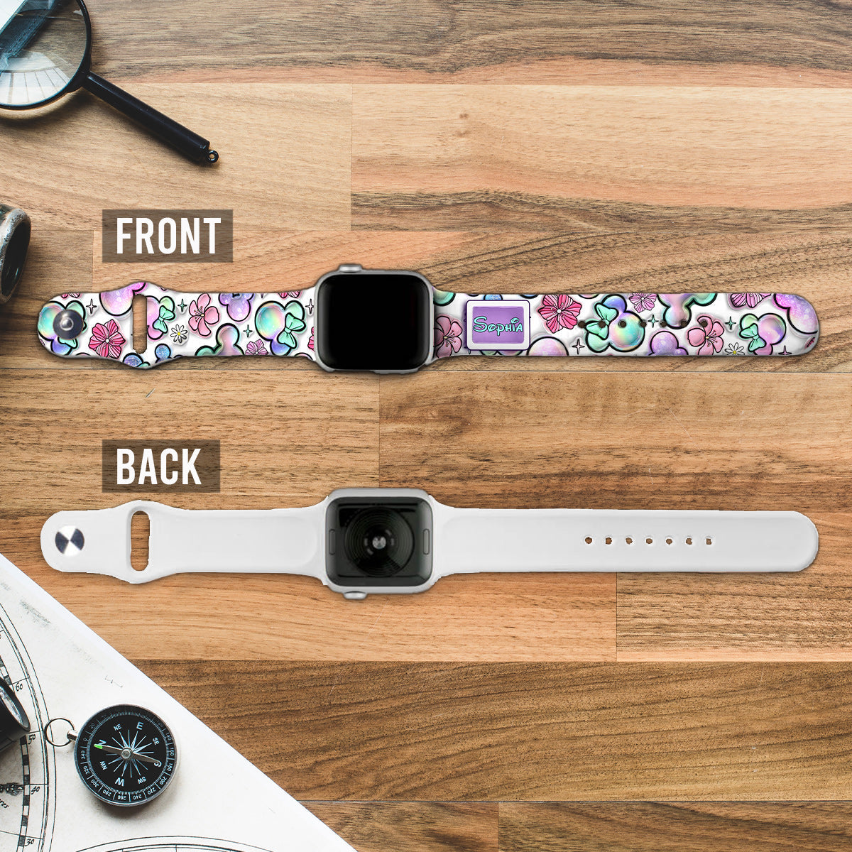 Puffy Mouse Ears - Personalized Mouse Apple Watch Band