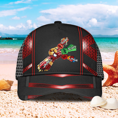 Daddy's Team My Dad My Hero - Personalized Father Classic Cap