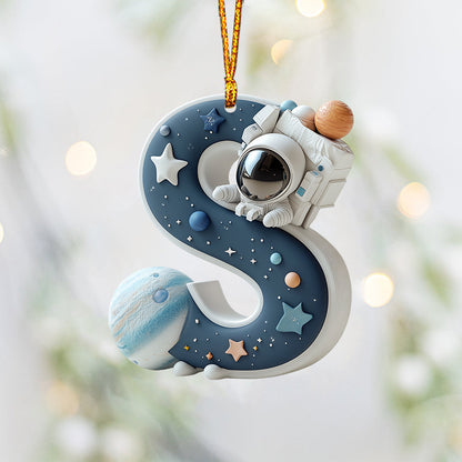 Space Letter Ornament - Personalized Kid Ornament