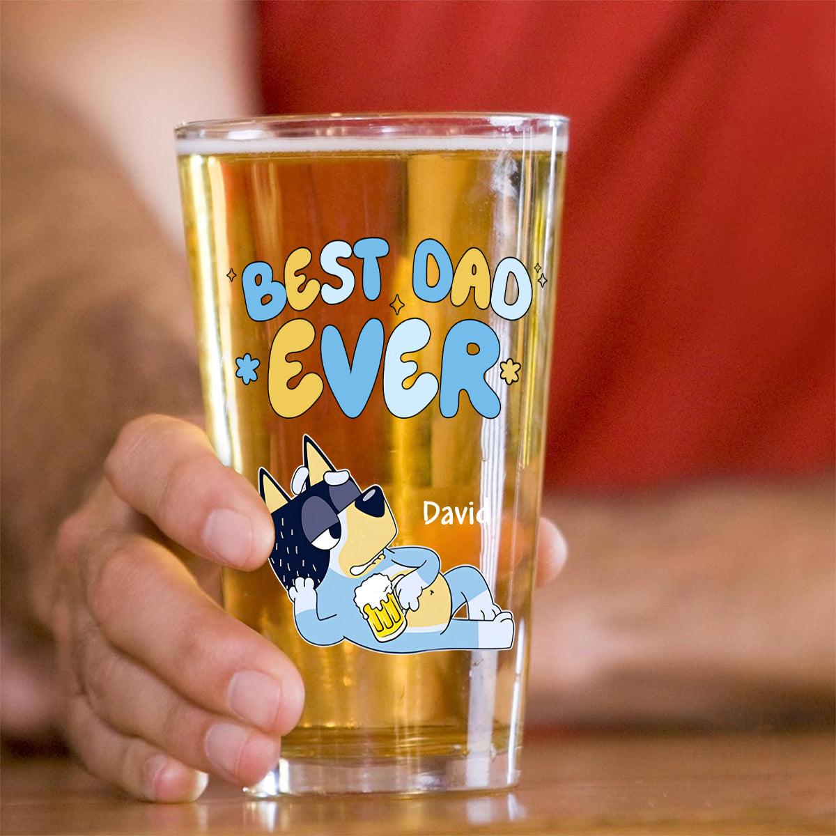 Best Dad Ever - Personalized Father Beer Glass