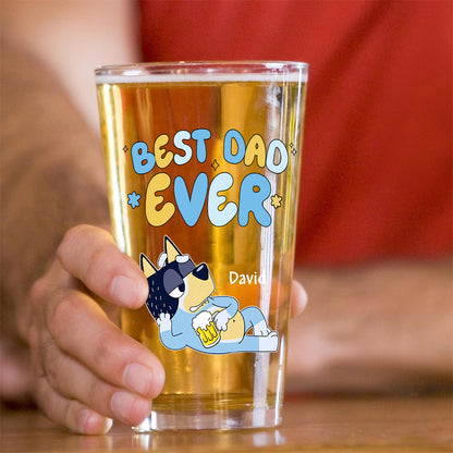 Best Dad Ever - Personalized Father Beer Glass