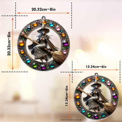 Beautiful Witch - Personalized Witch Window Hanging Suncatcher Ornament