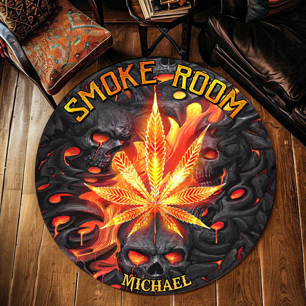 Smoke Room - Personalized Weed Round Rug
