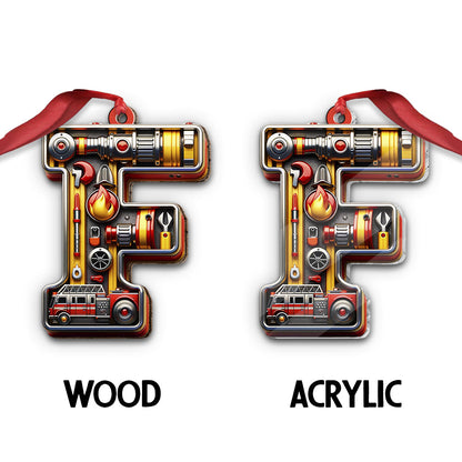 Ohana Custom Alphabet - Personalized Firefighter Ornament