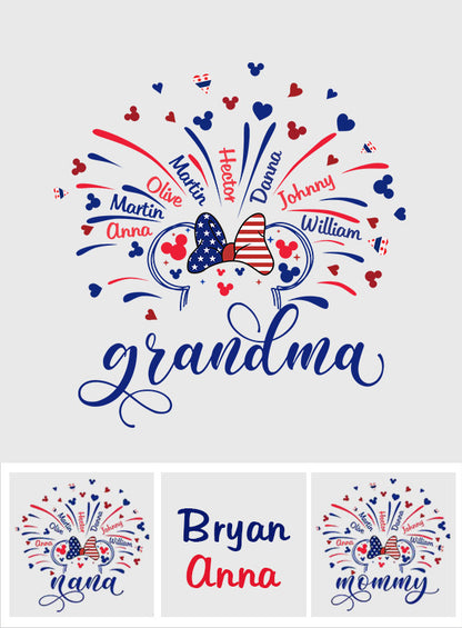 Firework Grandma - Personalized Mouse Decal Full