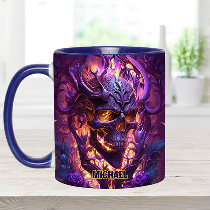 Fire and Fury - Personalized Skull Accent Mug