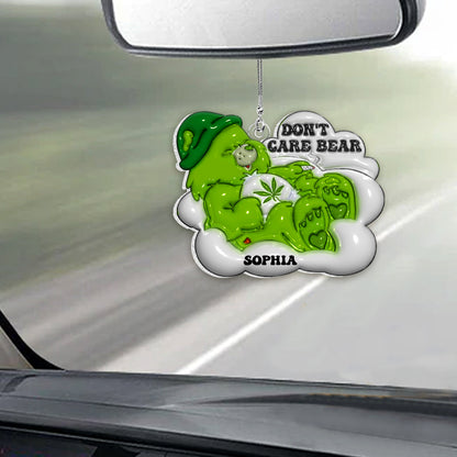 Don't Care - Personalized Weed Car Ornament