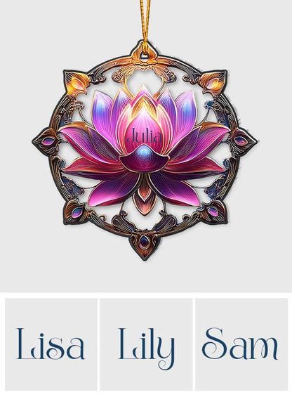 Beautiful Lotus - Personalized Yoga Ornament