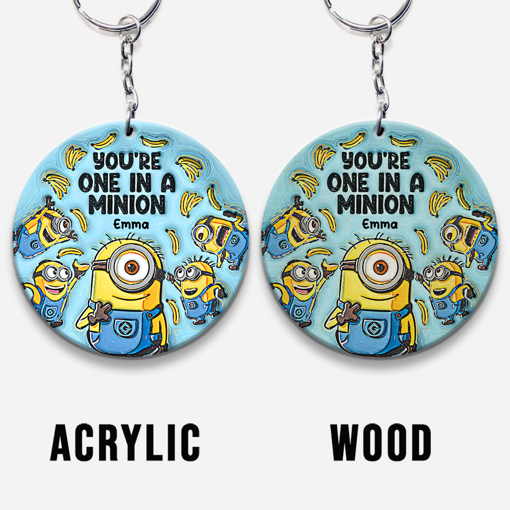 One In A Minion - Personalized Keychain