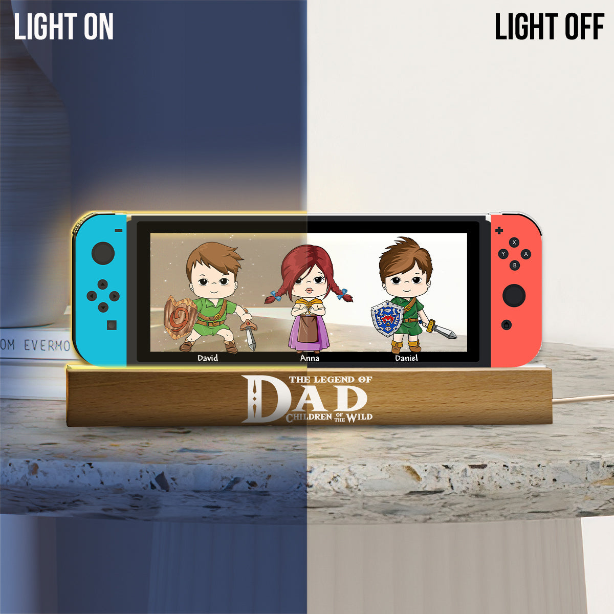 The Legend Of Dad - Personalized The Hero's Legend Custom LED Night Light