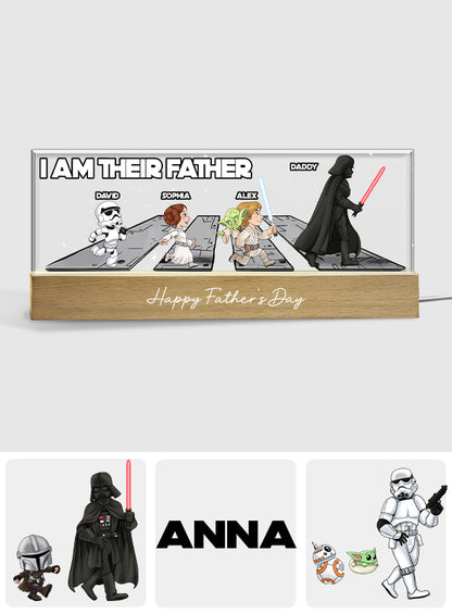 Best Daddy In The Galaxy - Personalized The Force Custom LED Night Light