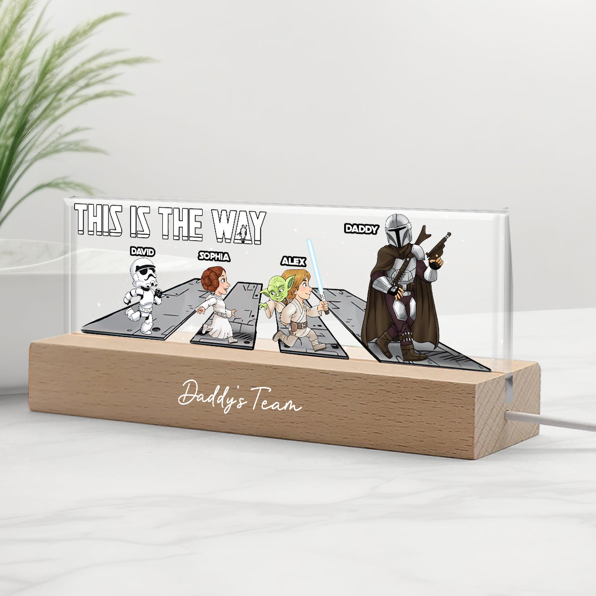 The Dadalorian This Is The Way - Personalized The Force Custom LED Night Light