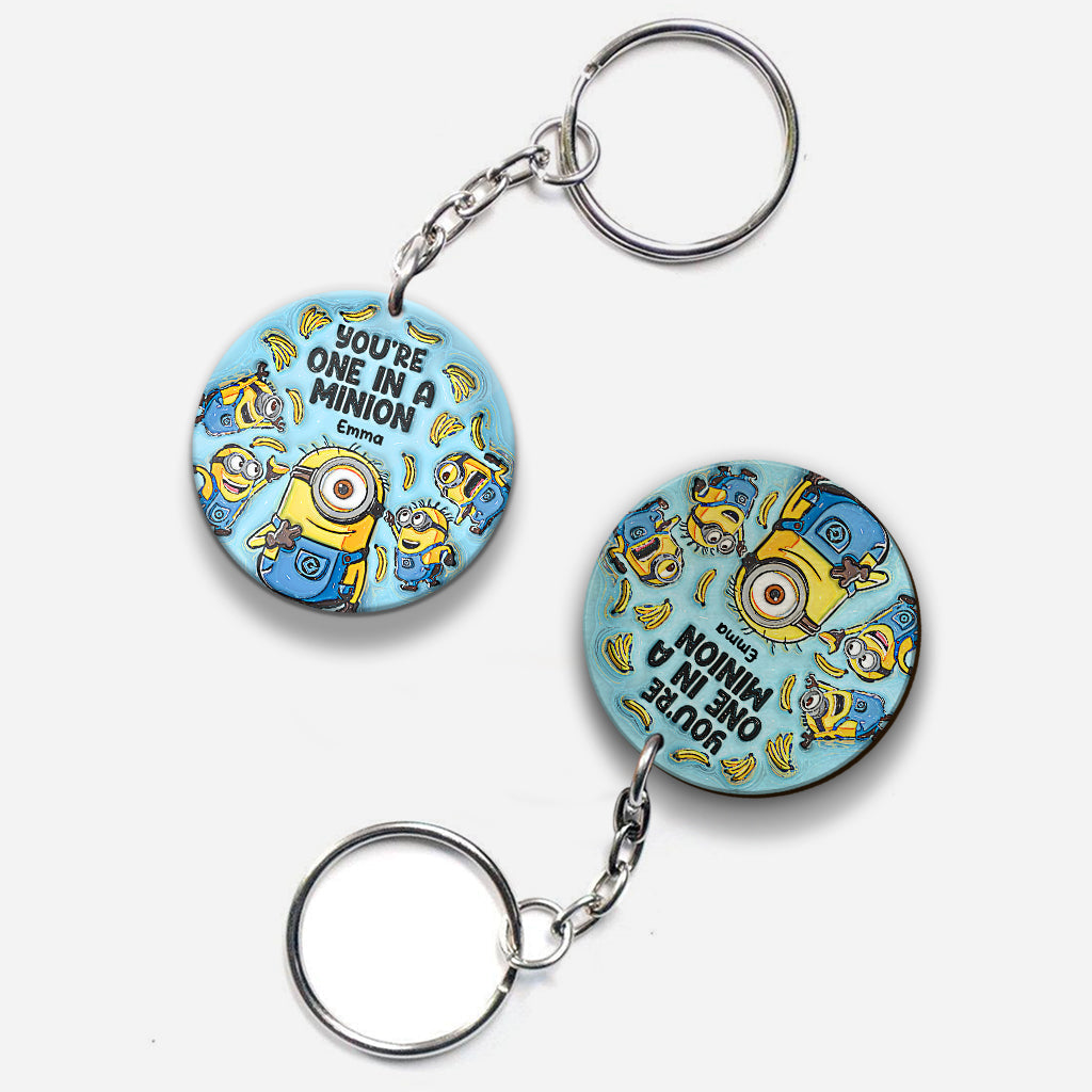 One In A Minion - Personalized Keychain