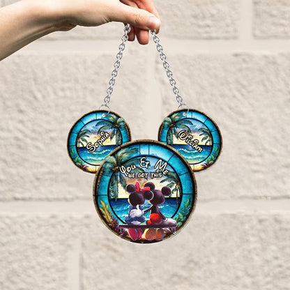 You & Me We Got This - Personalized Mouse Window Hanging Suncatcher Ornament