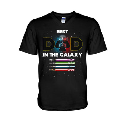 Best Dad In The Galaxy - Personalized The Force T-shirt And Hoodie