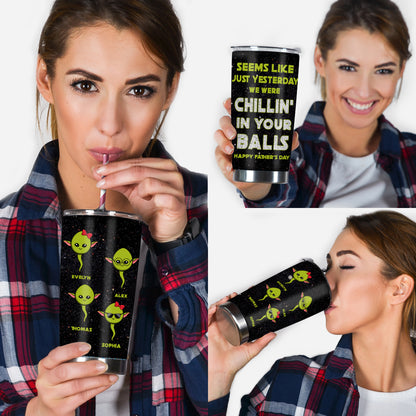 Chillin' In Your Ball Funny - Personalized The Force Tumbler