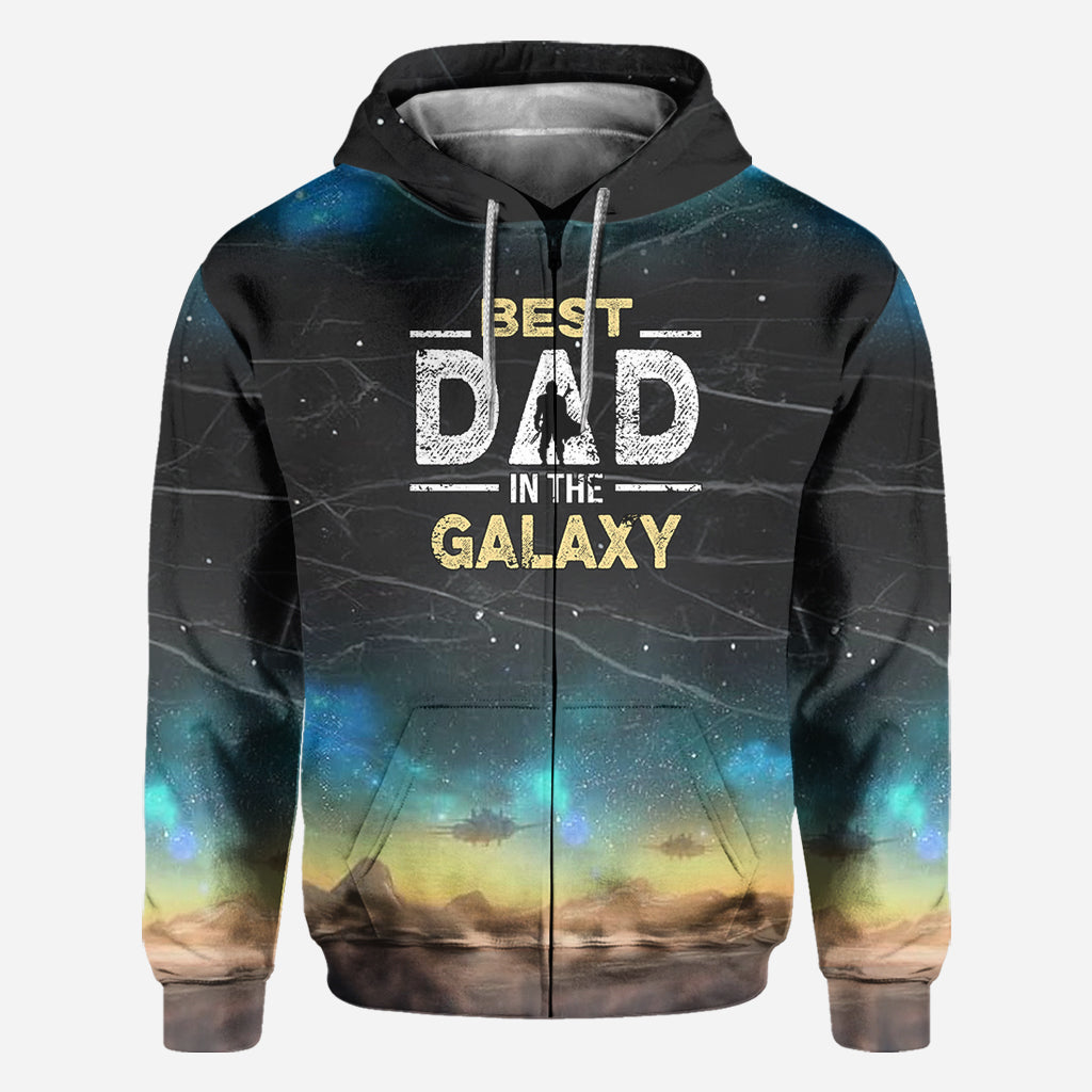 Best Dad In The Galaxy - Personalized The Force All Over Shirt